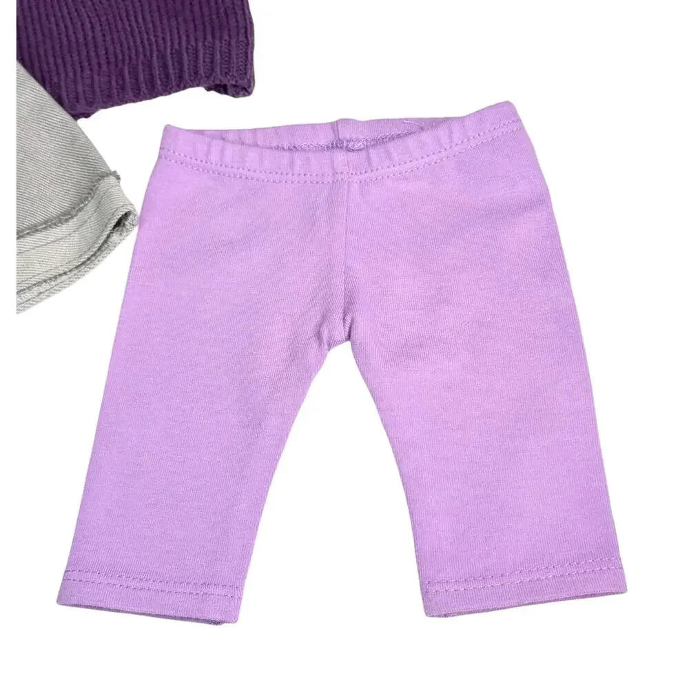 American Girl McKenna School Outfit Doll Sweater Skirt Shoes Leggings Hair Clips